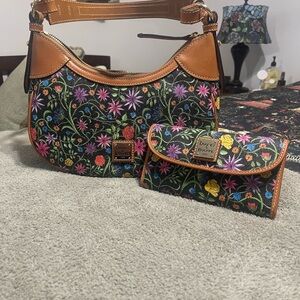 Dooney & Bourke Floral Embroidered Women's Bag and matching wallet   🩷💙💜